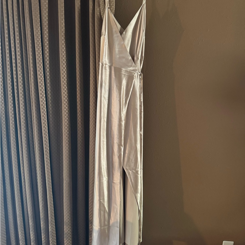 Birdy Grey Shimmering Cream Maxi Dress